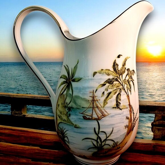 Lenox British Colonial 64 Oz Pitcher 10" Scenic Accessories Timeless Collection